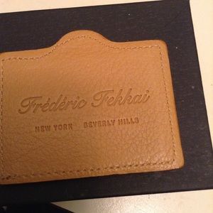 Frederic Fekkai leather pocket mirror